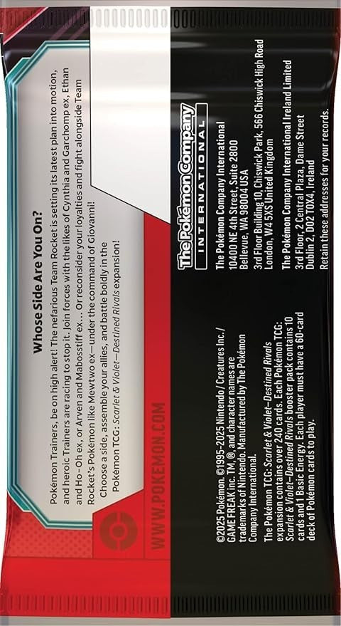 Pokemon Rivali Predestinati Rocket Display Booster Box 36 Buste ITA Sigillato